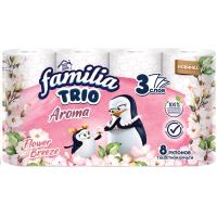 Т\бумага Familia TRIO 3-сл. 8рул. Цветочный Бриз