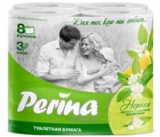 Туалетная бумага Perina Premium Арома Нероли 3-х слойная 8 рулонов
