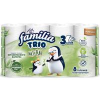 Туалетная бумага Familia TRIO NATURAL 3 слоя 8рулонов